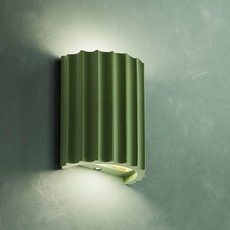 Macaron Resin Striped Half Wall Lamp