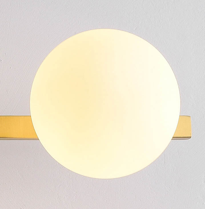Copper Glass Globe 3/4 3-Light Wall Lamp