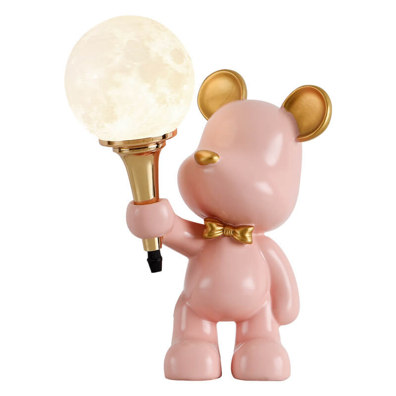 Cartoon Bear Resin Night Table Lamp