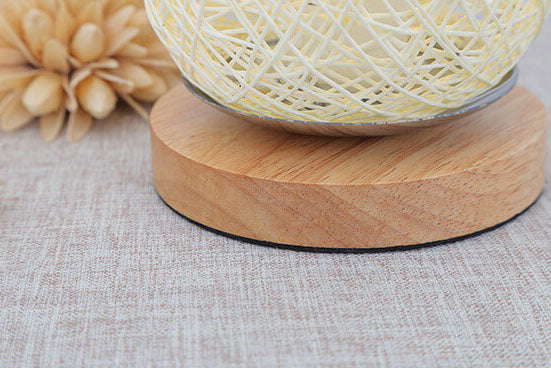 Twine Rattan Ball Decorative Table Lamp