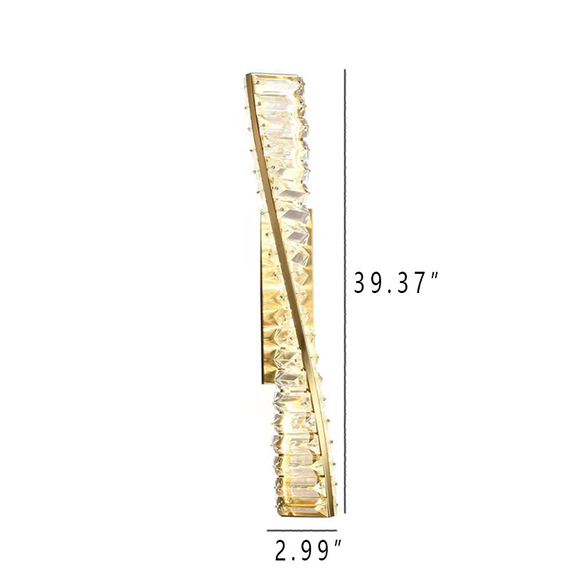 Crystal Spiral Design Wall Lamp