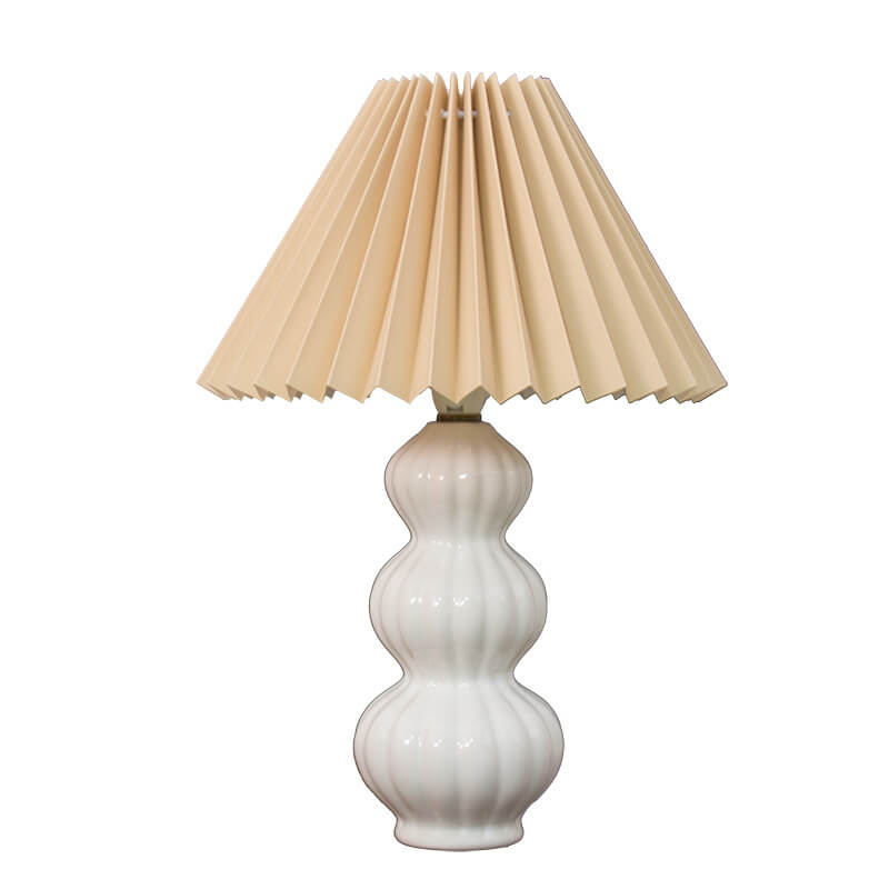 Lattice Pleated Ceramic Table Lamp
