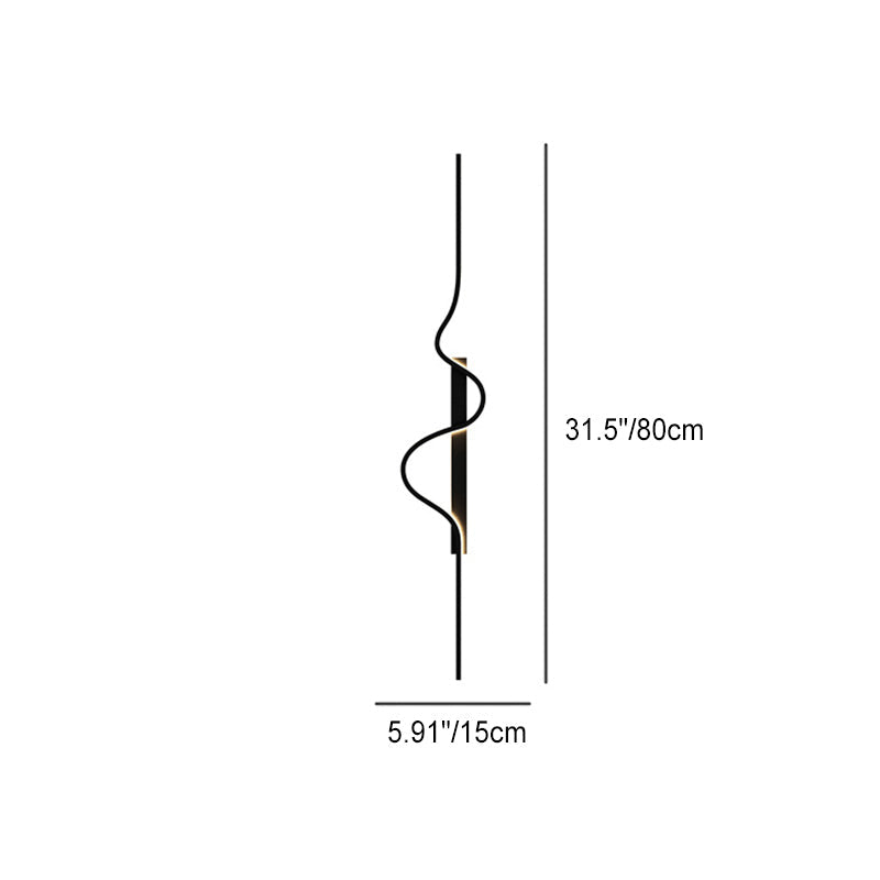 Long Wave Design Aluminum Wall Lamp