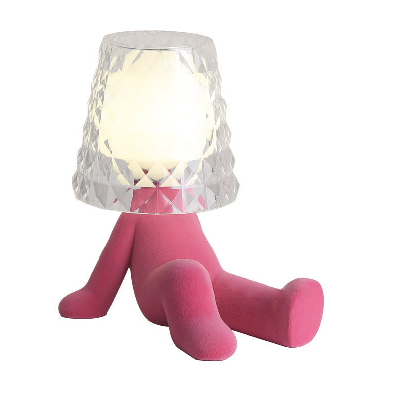 Acrylic Lampshade Electroplating Golden Table Lamp