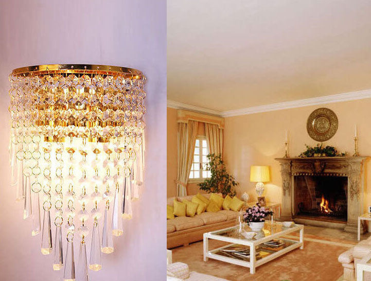 Crystal Tassel 2-Light Wall Lamp