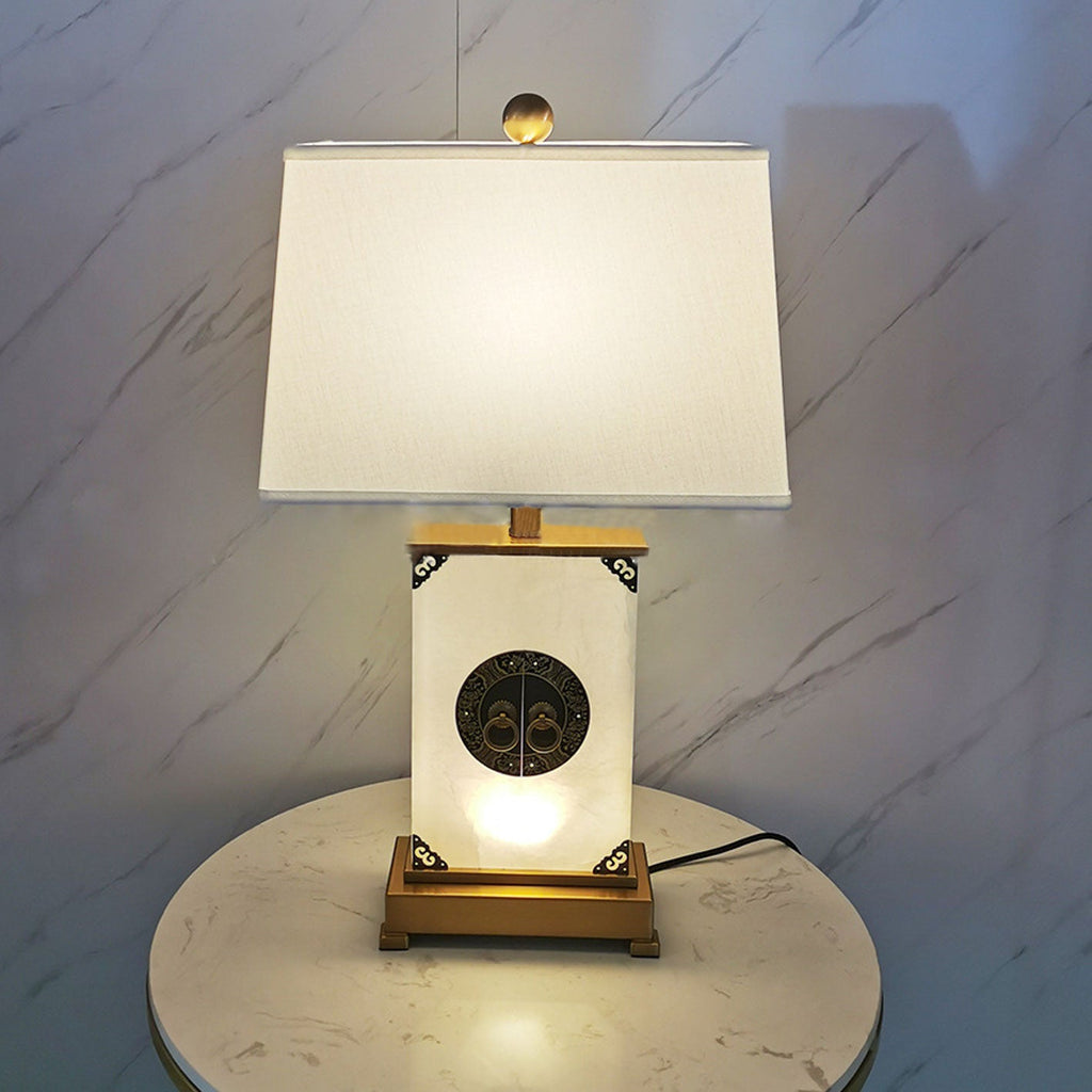 Lucite Copper Table Lamp