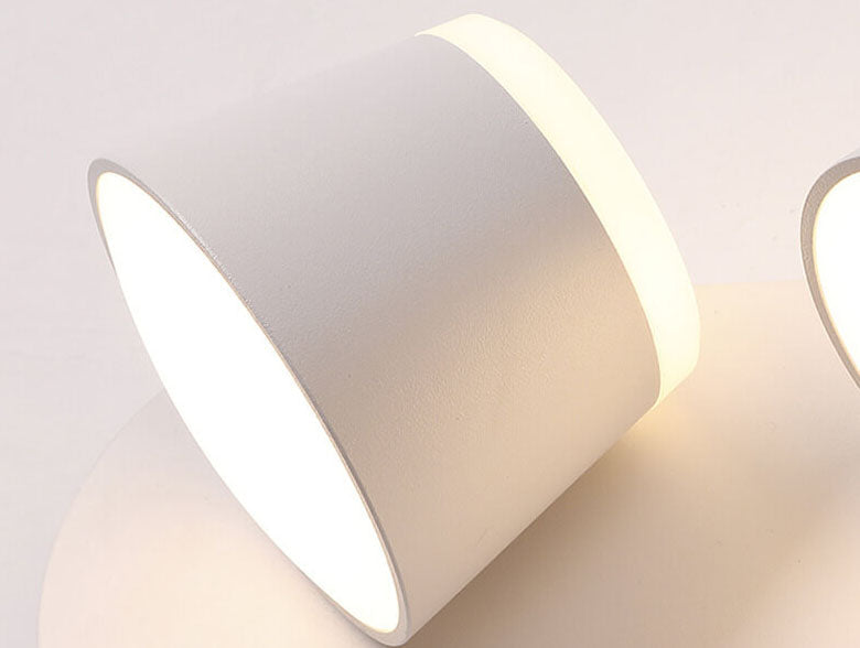 Rotatable Cylinder 1/2/3 2-Light Wall Lamp
