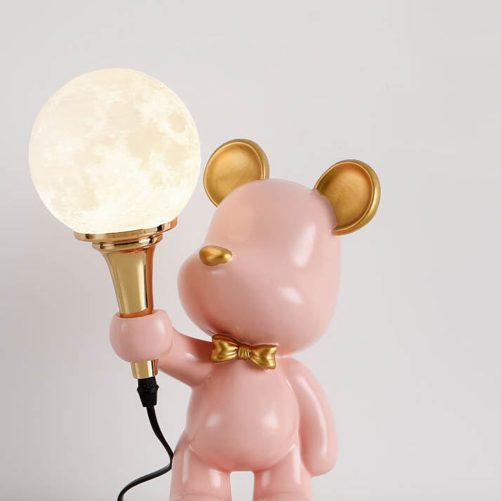 Cartoon Bear Resin Night Table Lamp