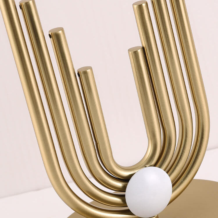 Fabric Gold Oval Ring Table Lamp