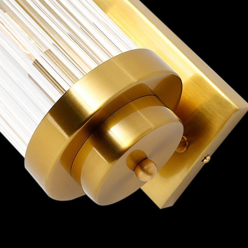 Crystal Cylinder Column Rotation 2-Light Wall Lamp