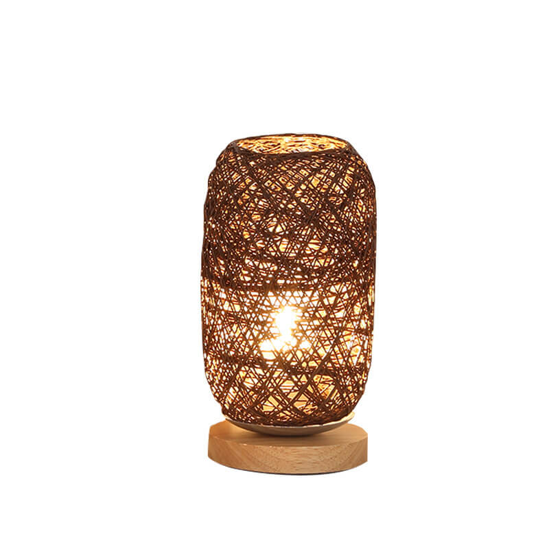 Twine Rattan Ball Decorative Table Lamp