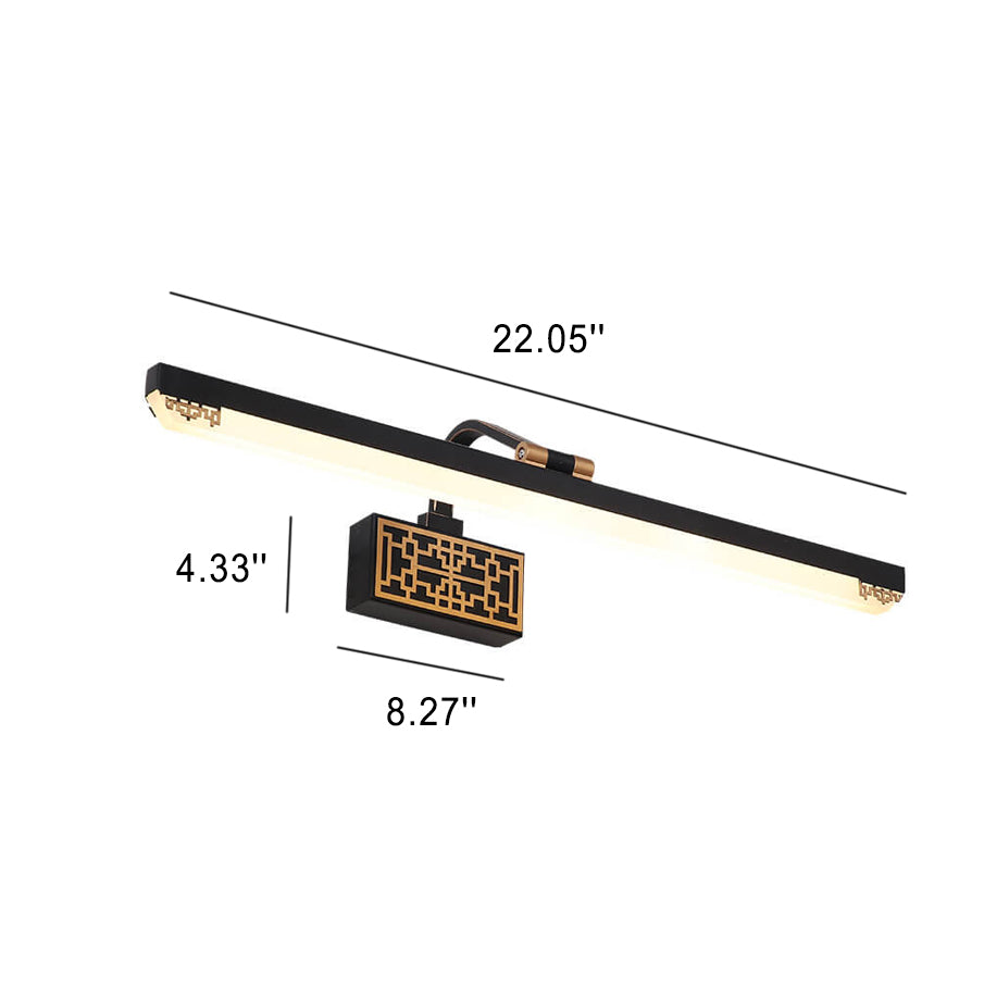 Iron Bar Rotating Mirror Wall Lamp