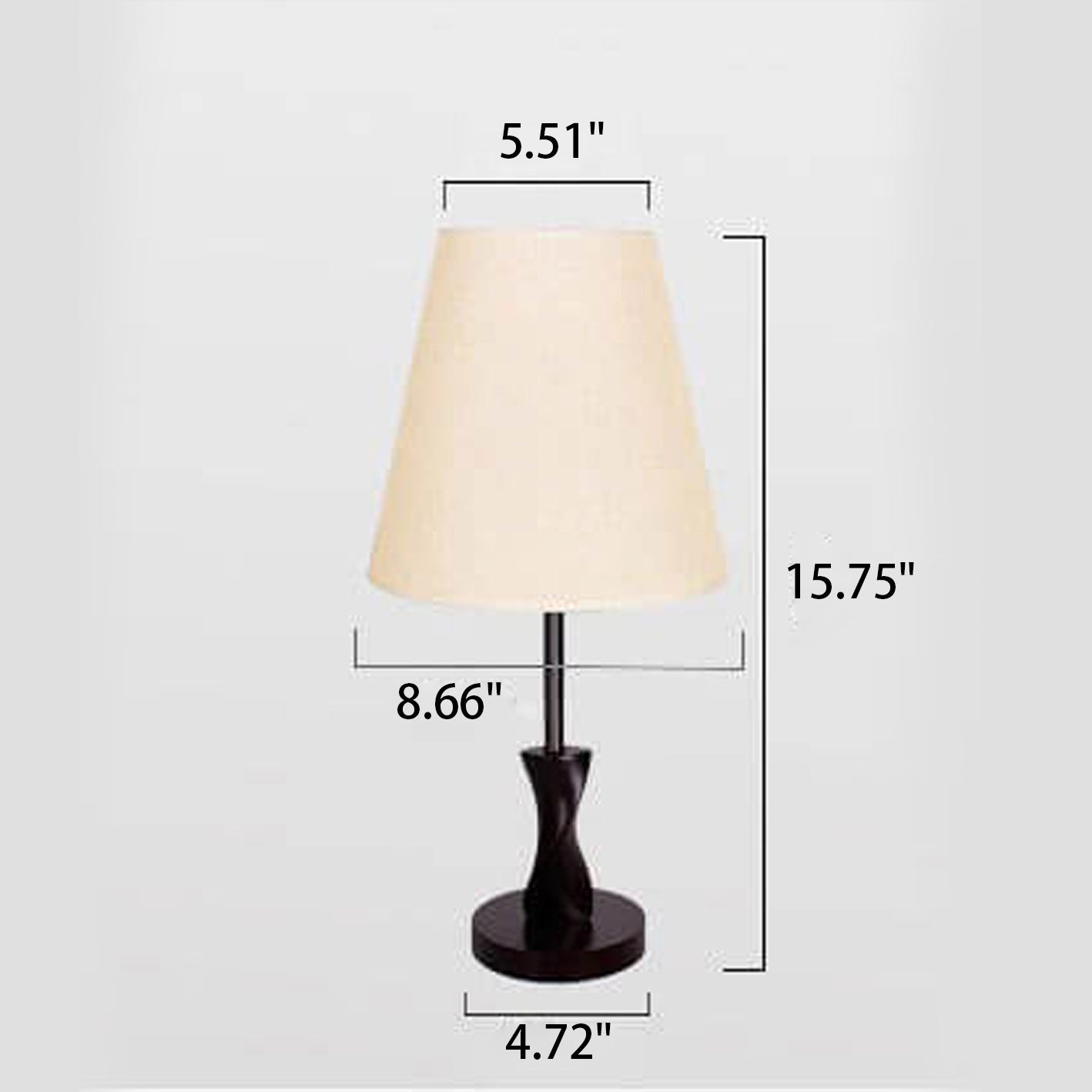 Solid Wood Fabric Table Lamp