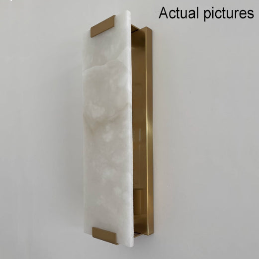 Copper Marble Strip Design 3-Light Wall Lamp