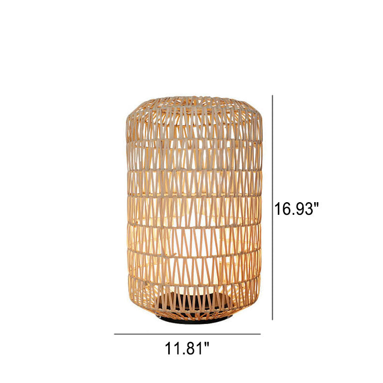 Rattan Column Lawn Outdoor Light
