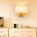 Solid Wood Glass Wall Lamp