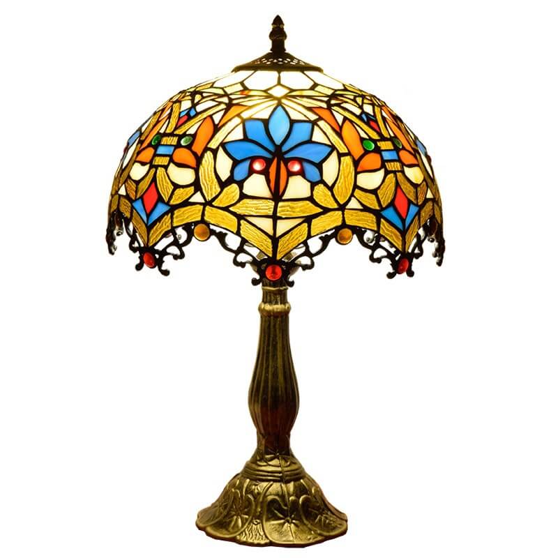 Stained Glass Flower Table Lamp