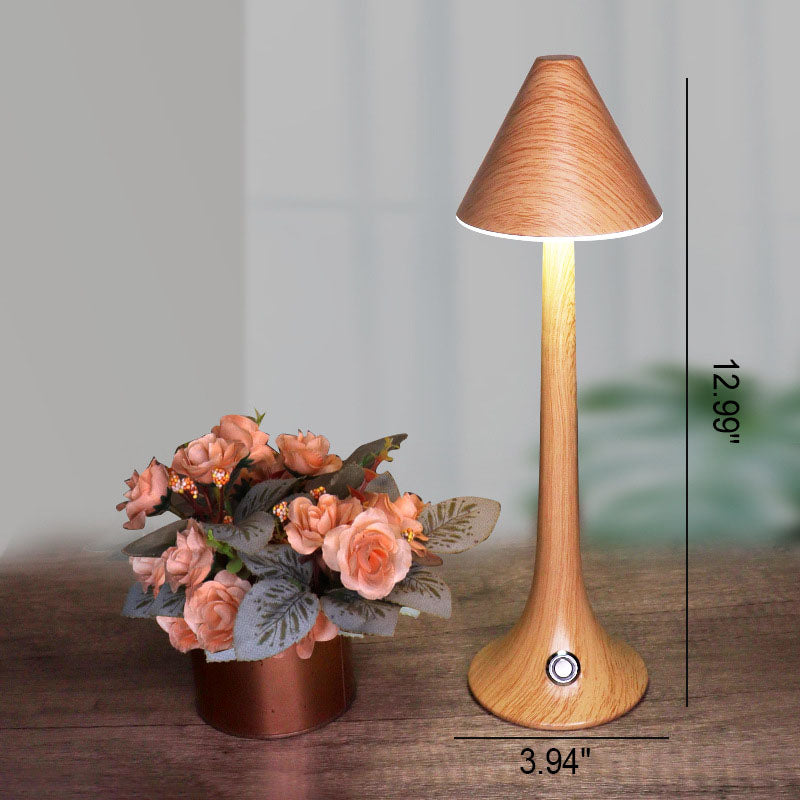 Wood Grain Iron Acrylic Table Lamp