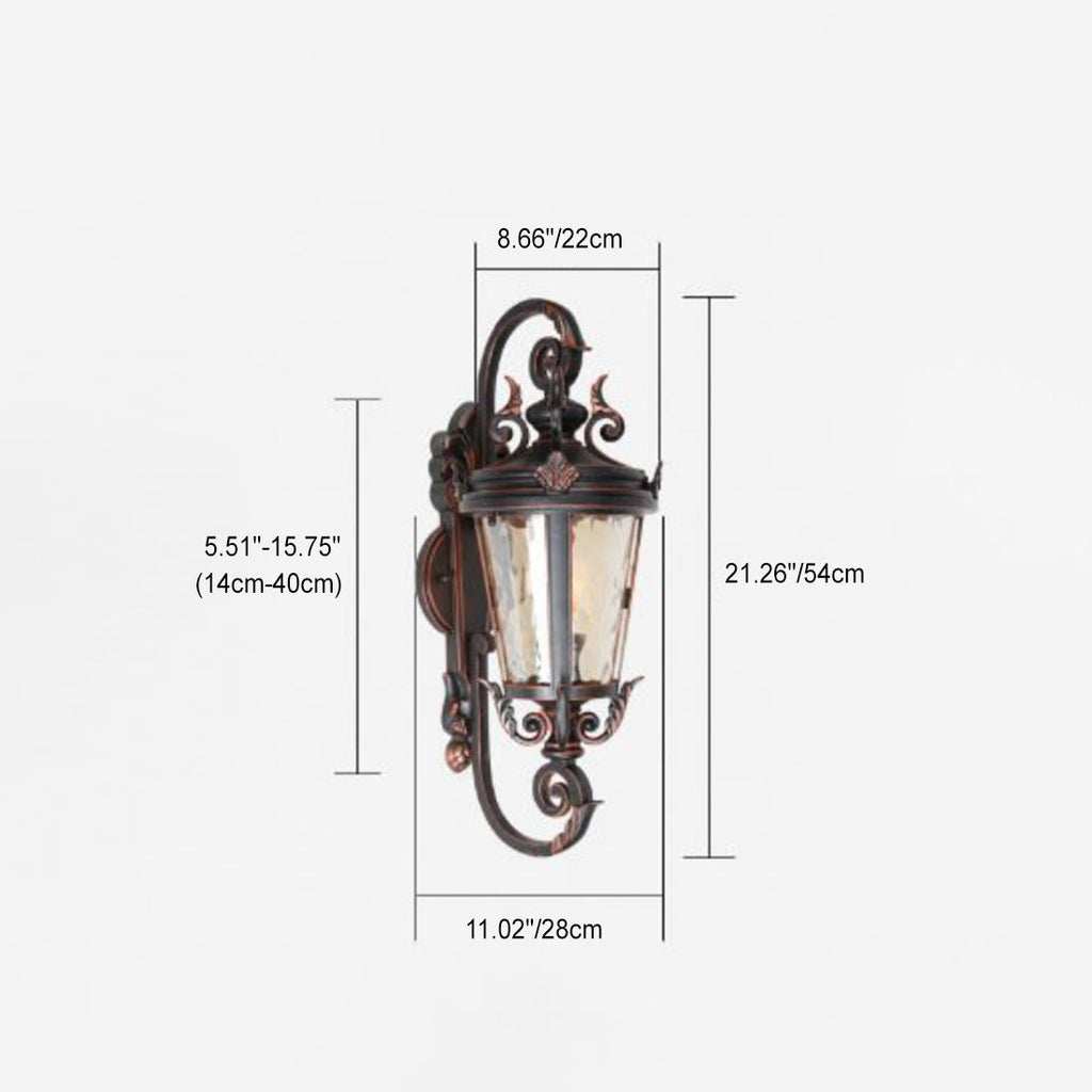 Aluminum Glass Cylinder Patio Outdoor Light