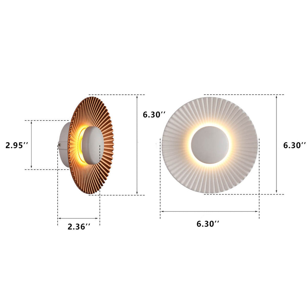 Round Shell Textures Aluminum Wall Lamp