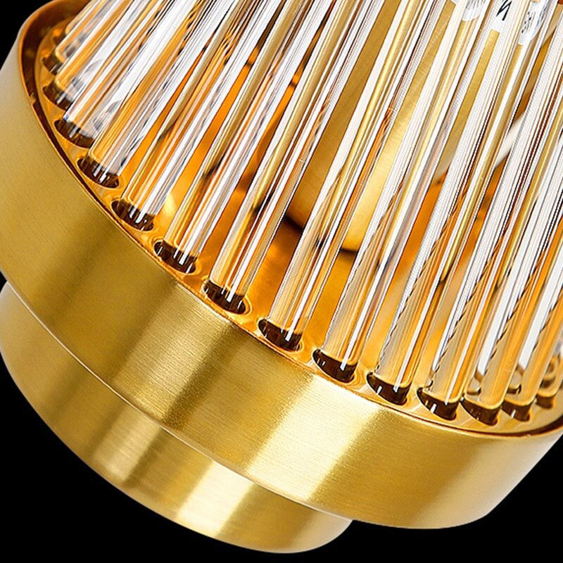 Crystal Cylinder Column Rotation 2-Light Wall Lamp