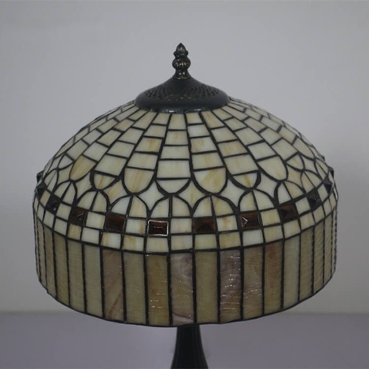 Yellow Baroque Glass Table Lamp