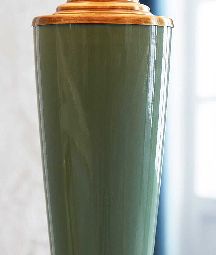 Fabric Tower Ceramic Table Lamp