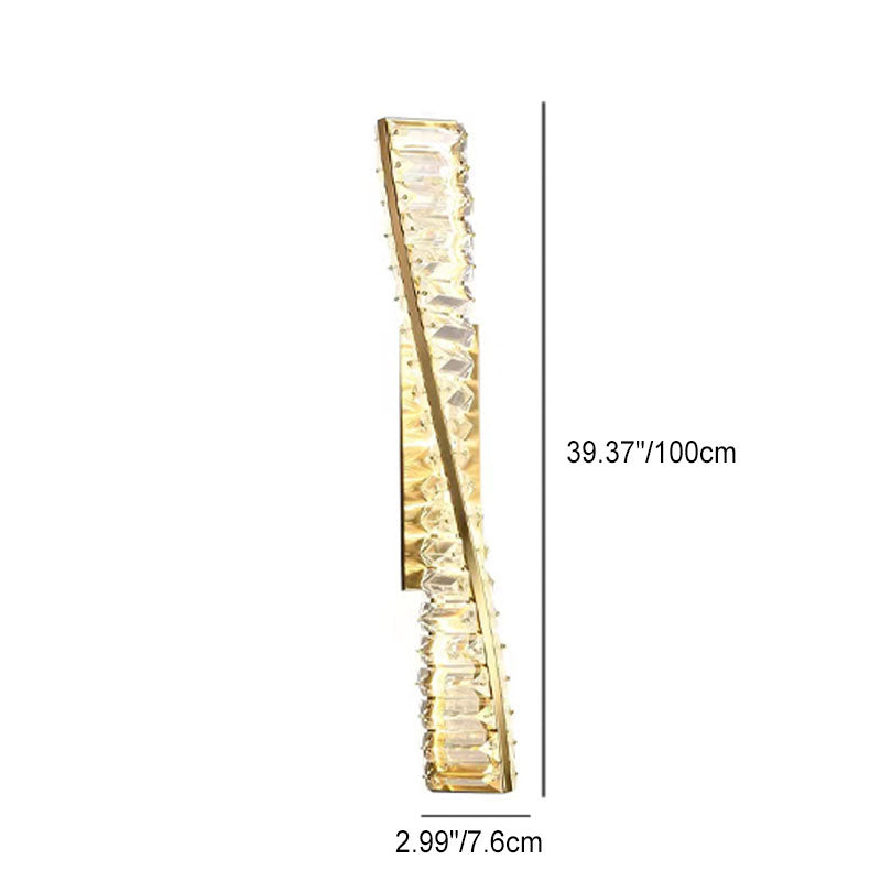 Long Stripe Wave Iron Wall Lamp