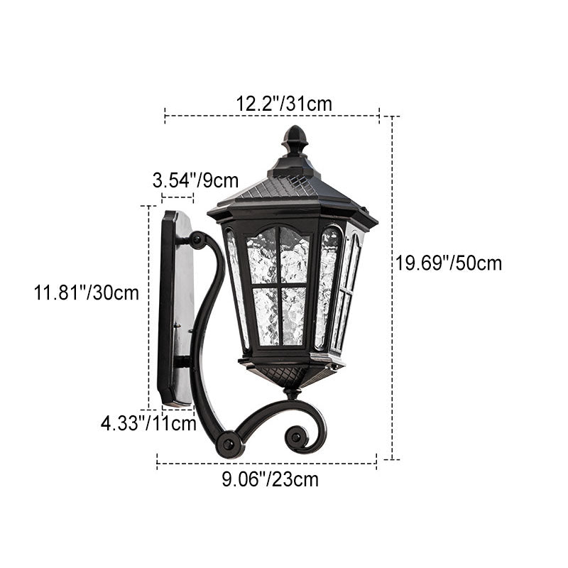 Lantern Aluminum Glass Patio Outdoor Light
