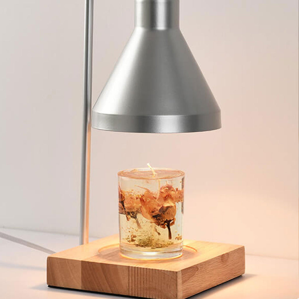 Cone Wood Melting Wax 2-Light Table Lamp