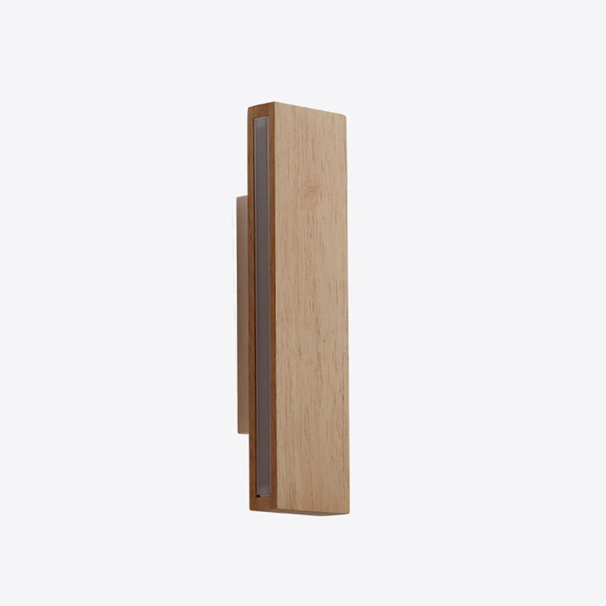 Log Rectangular Flat Rotatable Wall Lamp