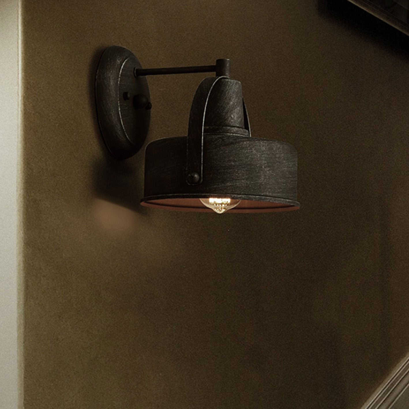 Aged Dome Cage Outdoor Light