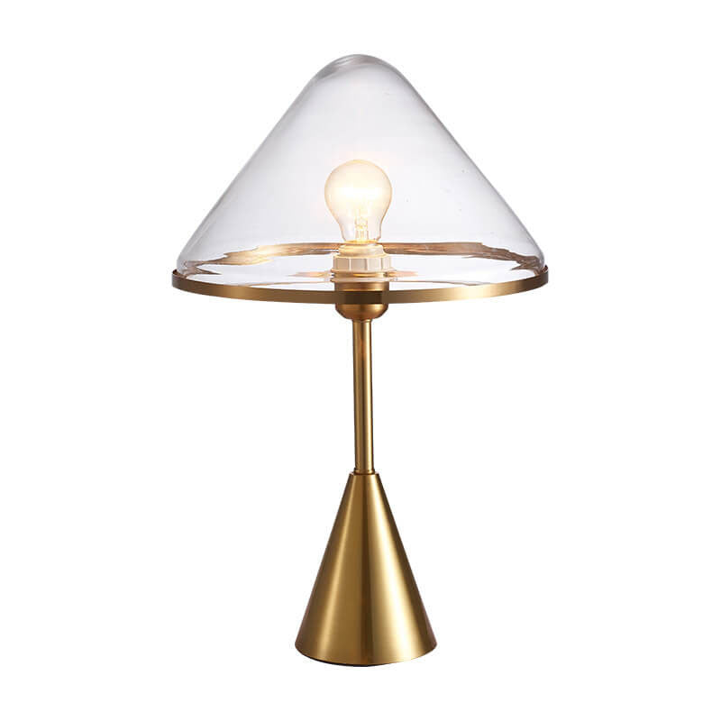 Glass Triangle Table Lamp