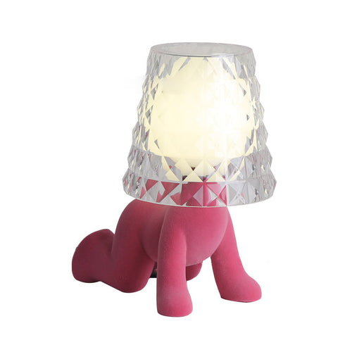 Acrylic Lampshade Electroplating Golden Table Lamp
