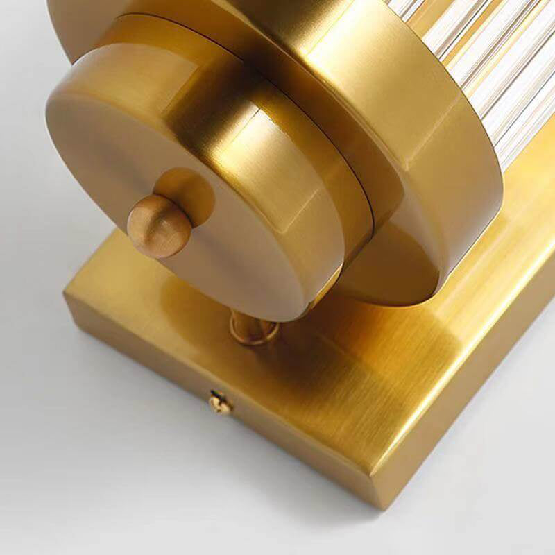 Crystal Cylinder Column Rotation 2-Light Wall Lamp