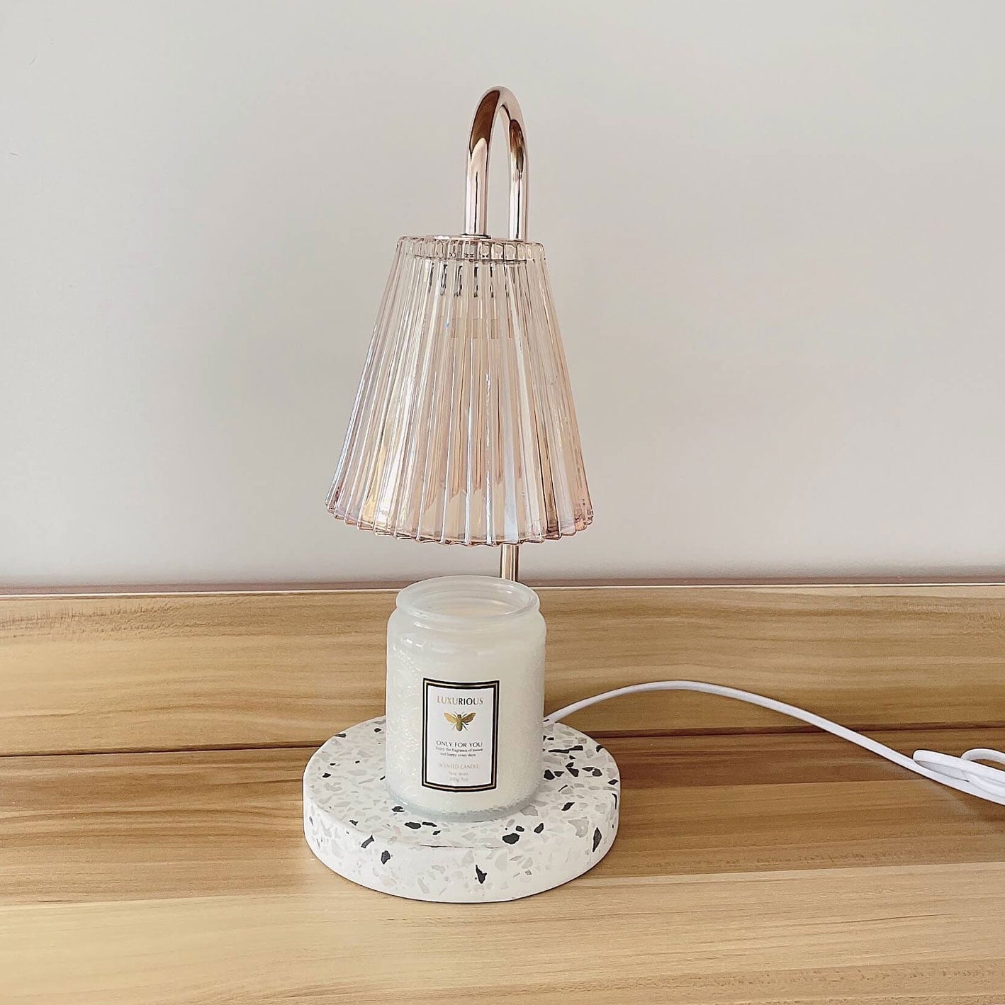 Glass Terrazzo Melting Wax Table Lamp