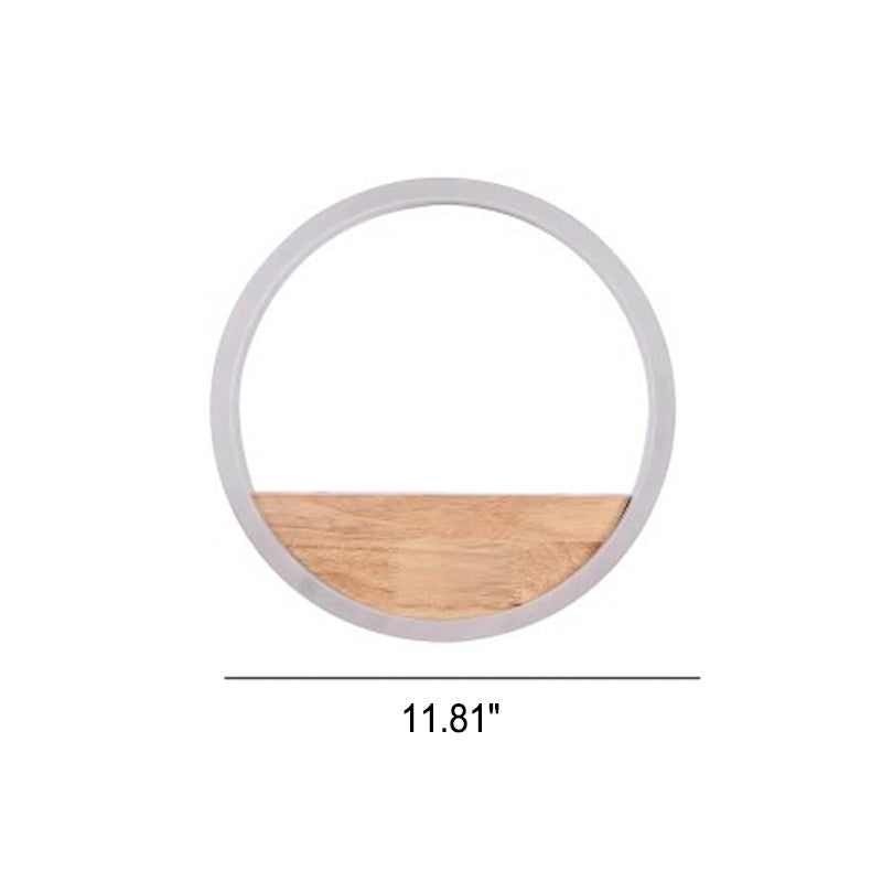 Solid Wood Acrylic Storage Wall Lamp