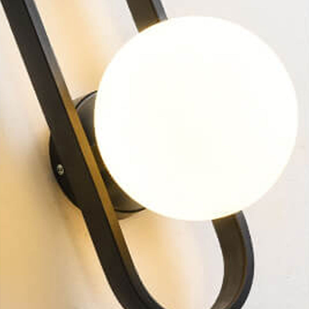 Oval Ring Iron Glass Wall Lamp