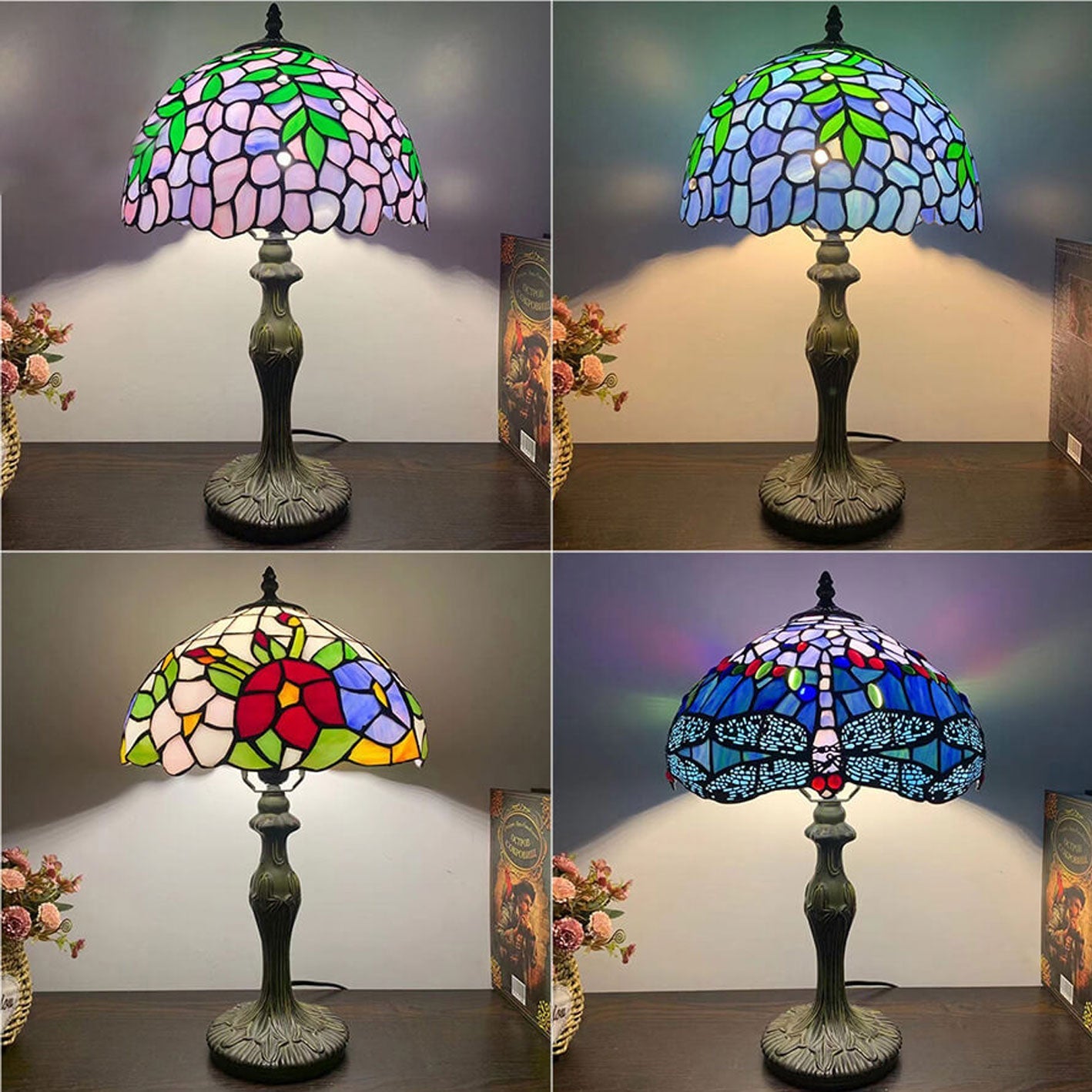 Alloy Stained Glass Table Lamp
