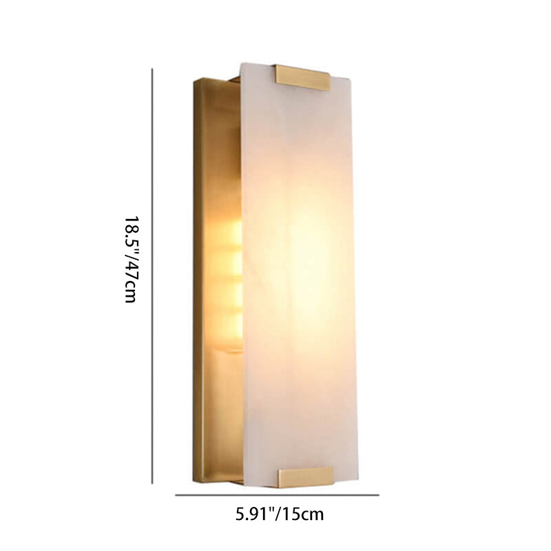 Copper Marble Strip Design 3-Light Wall Lamp