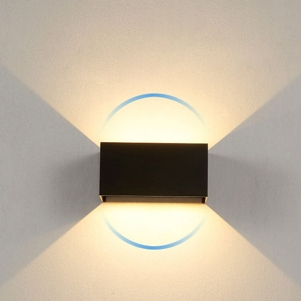 Rectangular Up Down Illuminated Outdoor Light