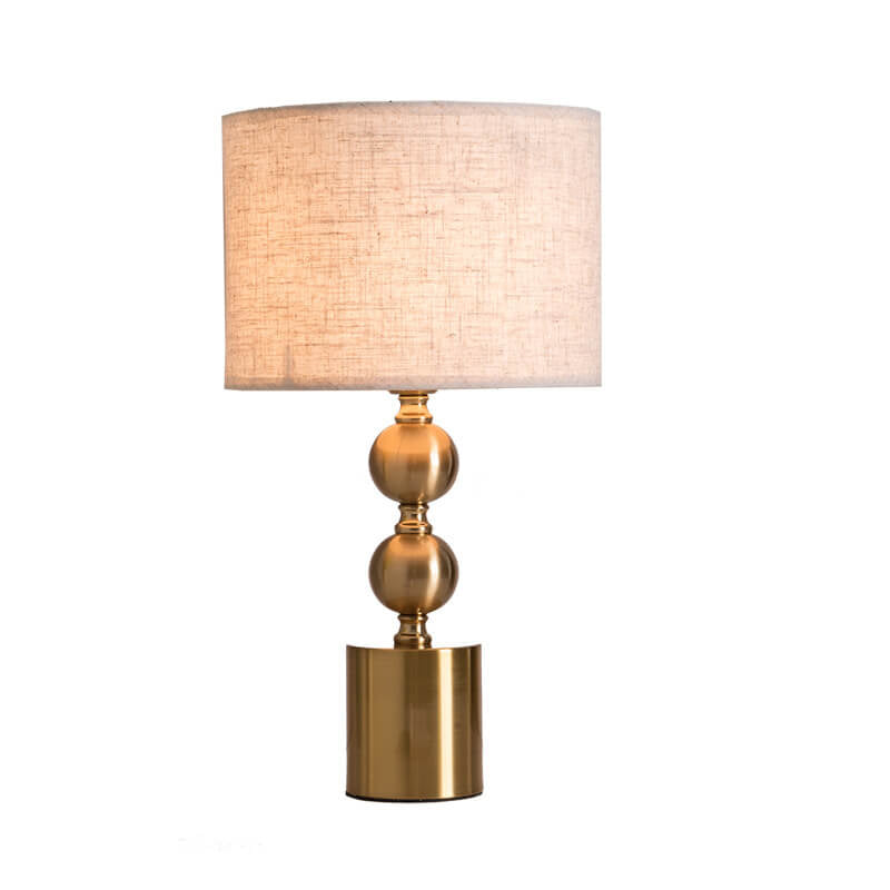Fabric Metal Ball Table Lamp