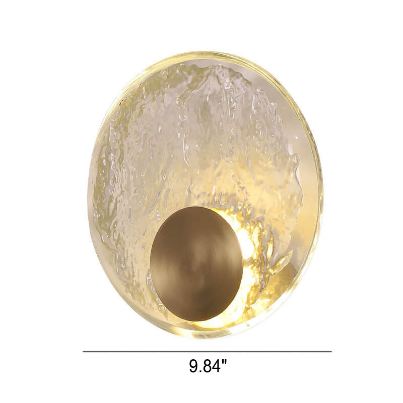 Ice Cracked Glass Copper Wall Lamp