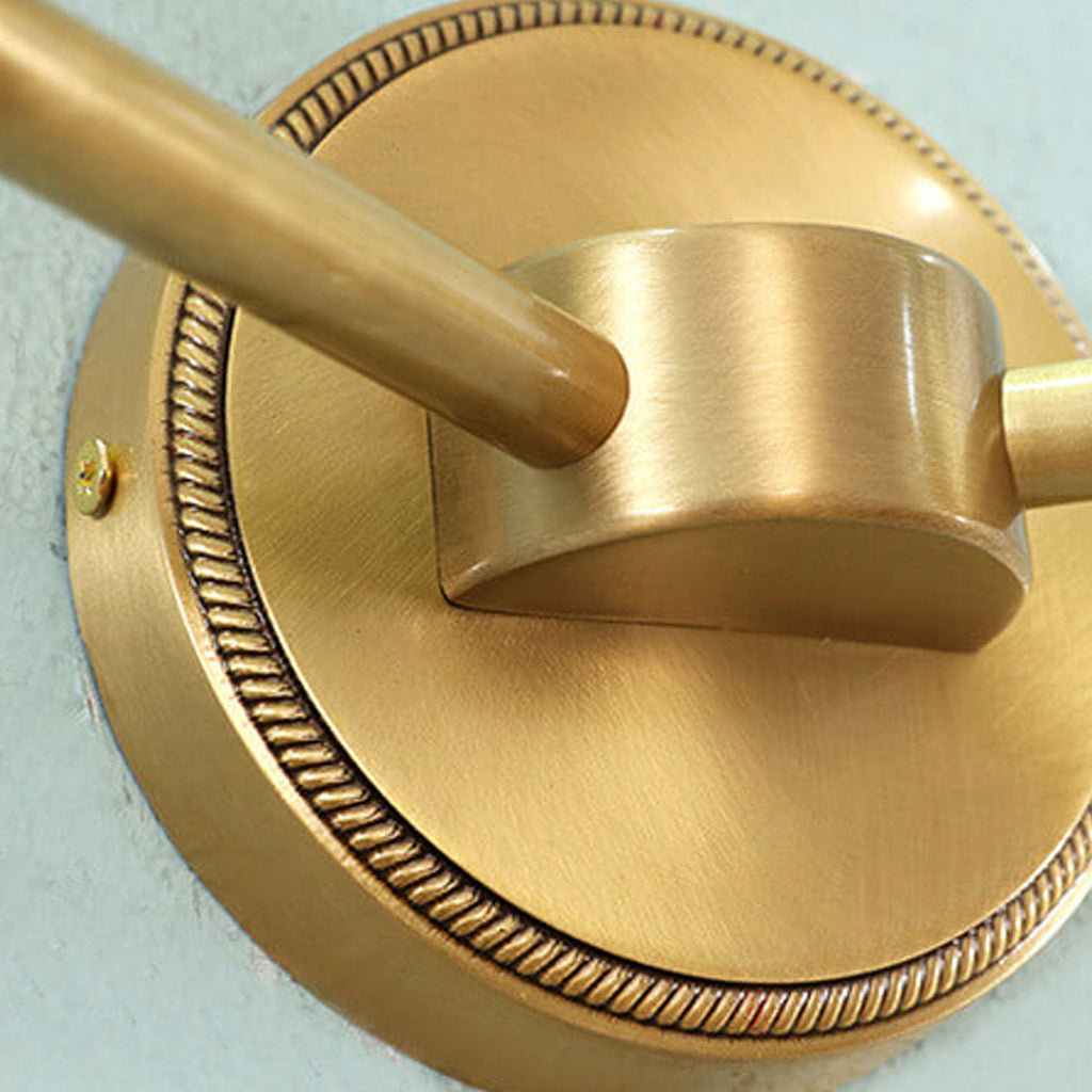 American Brass Fabric 1/2 Wall Lamp