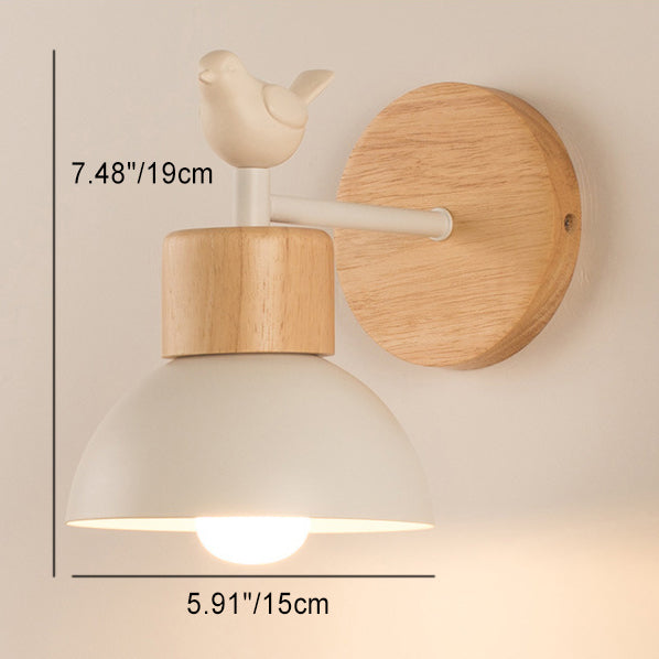 Round Half Circle Bird Wall Lamp