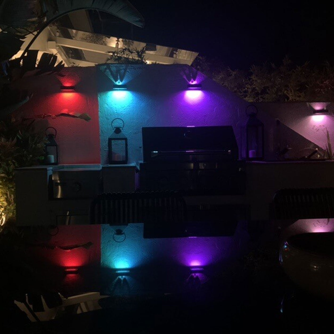 Square Double Head Patio Outdoor Light