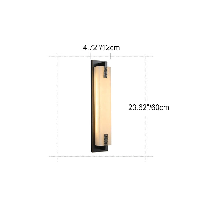 Rectangular Copper Marble Patio Outdoor Light