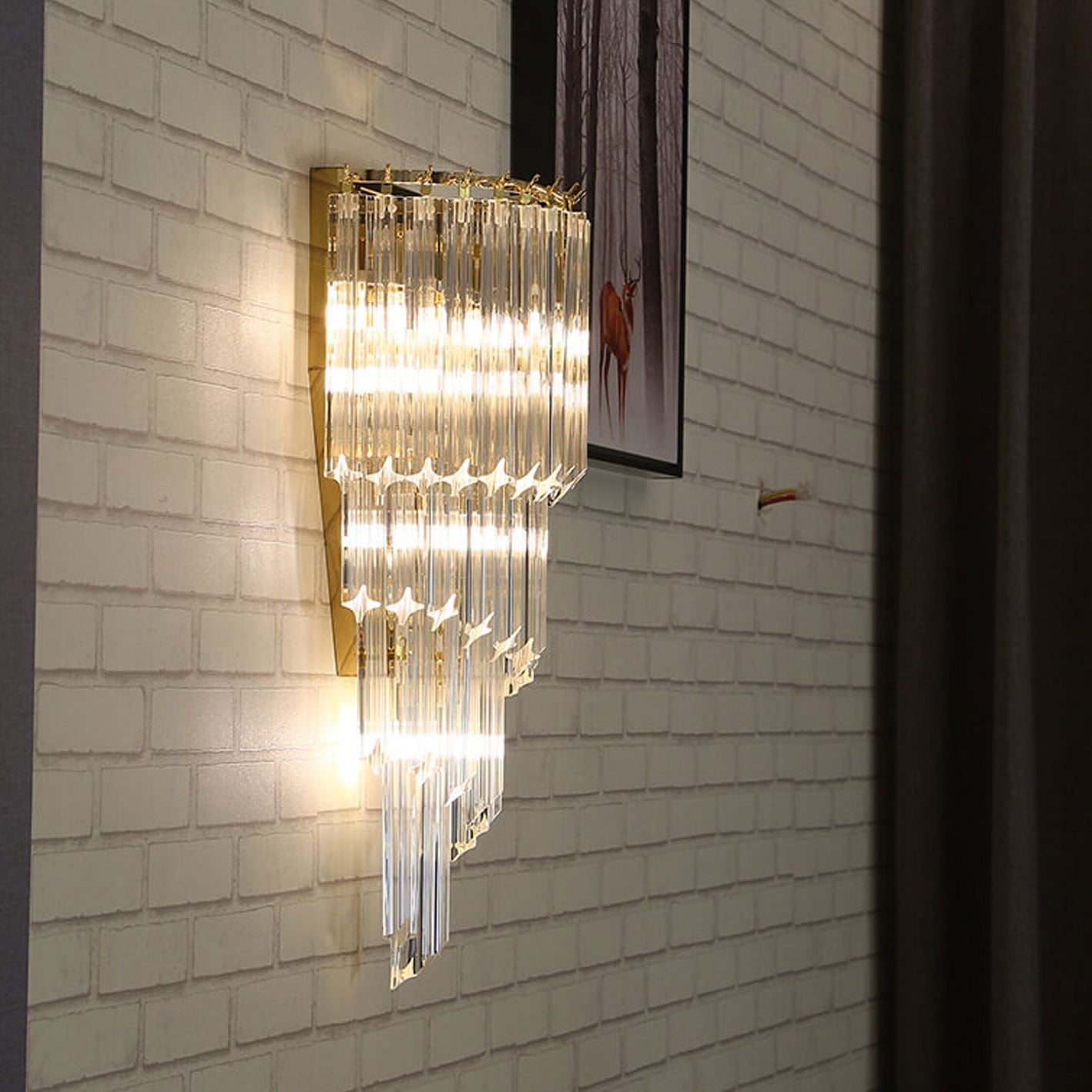 Crystal Four Layers 4-Light Wall Lamp