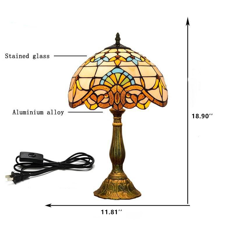 Stained Glass Baroque Table Lamp