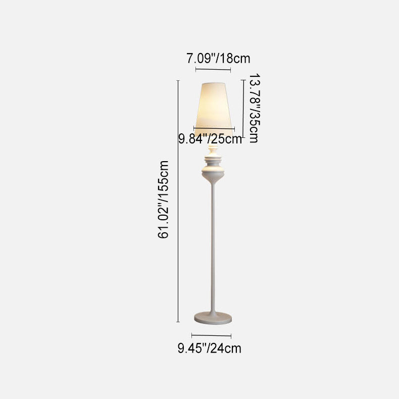 Fabric Cone Iron Living Floor Lamp